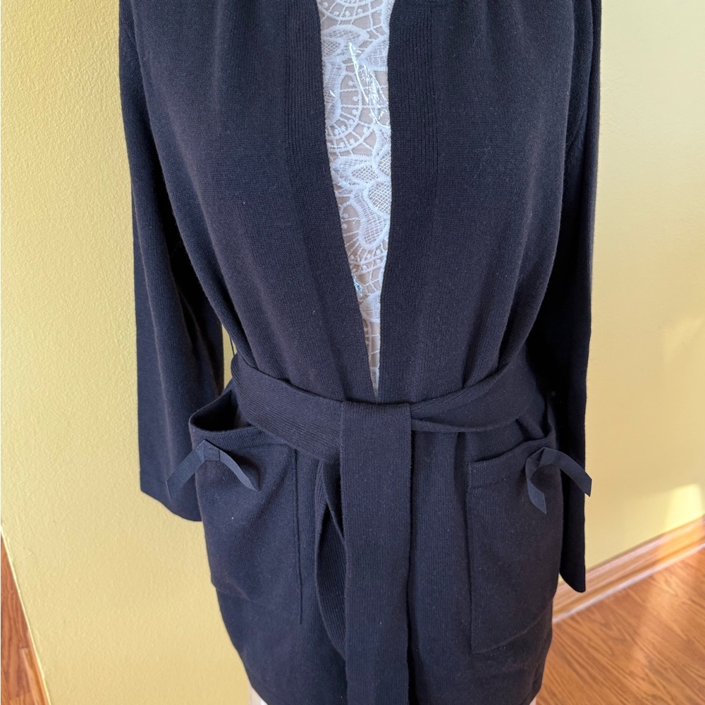 Escada Elegant Black Women's Cape with Pocket Design